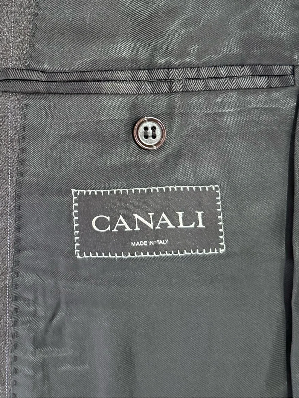 Canali Men Brown‎ Pinstripe Wool Blazer Made In Italy 52 EU / 42 US L
